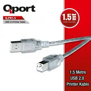 Q Pr1.5 Usb 2.0 1.5 Metre Printer Kablosu