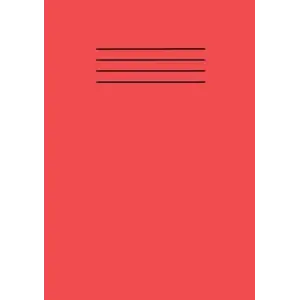 Red A5 School Exercise Book Lined Paper Workbook Supplies 101 Pages with Margin Line: For Students; Kids, College, Office, Classroom Use and Home Use Learning Resources