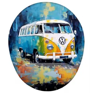 Retro Vosvos Minibüs Mouse Pad