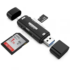 Rktsd Micro SD kart okuyucu; Type-C - USB 3.0 OTG adaptörü, 5 Gbps veri aktarımı