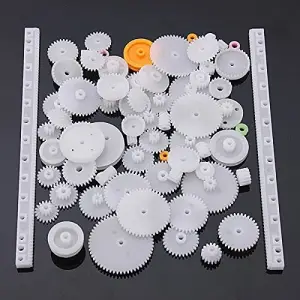 robotistan 75 Parça Plastik Dişli Çark Seti (DC Motor - DIY - Hobi Seti)