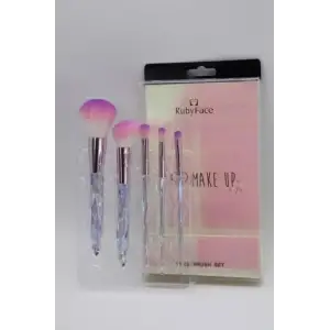 ruby face 5li Kristal Makyaj Fırça Seti (beyaz)