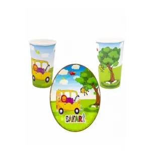 Safari Tabak Bardak Set 8 Adet