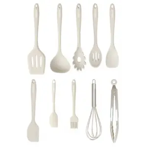Salvatore 10 Parça Spatula Set Vanilya