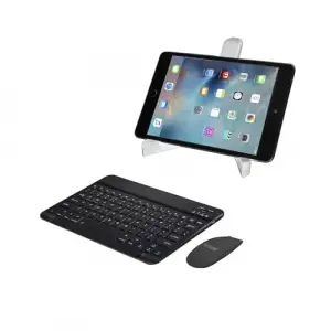Samsung Galaxy Tab A11 Plus 11 inch için Bluetooth Klavye (TR Sticker) + Bluetooth Mouse + Tablet Standı - AL2765