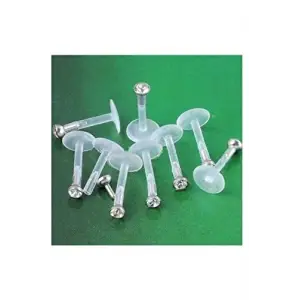 Şeffaf Bioplast Tek Taş Piercing, Unisex