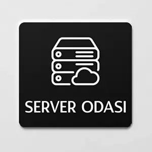 Server Odası Kapı Levhası Ofis Yönlendirme Kapı İsimlik Tabelası