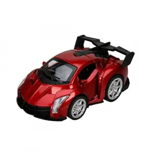 Sesli ve Işıklı Model Araba 11,5 cm. - Kiremit Rengi