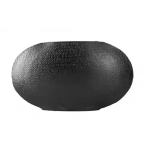 Sia Siyah Oval Vazo 25cm