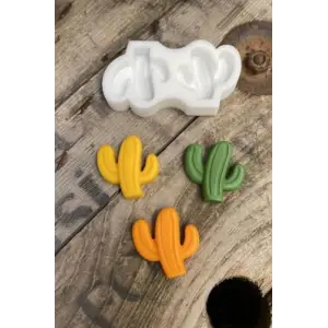 Silikon kaktüs mini mum kalıbı