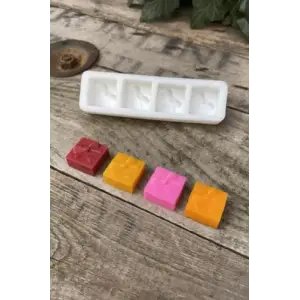 Silikon Paket Mini Dörtlü Mum Kalıbı