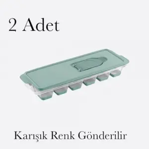 Silikon Tabanlı Plastik Buz Kalıbı, 2 Adet, Bpa İçermez