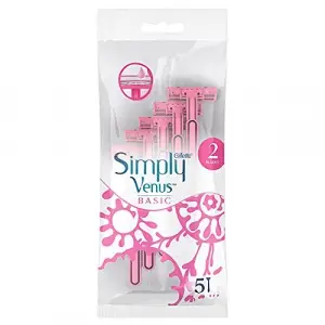 Simply Venus 2 Basic Kadın Kullan At Tıraş Bıçağı, 5 Adet
