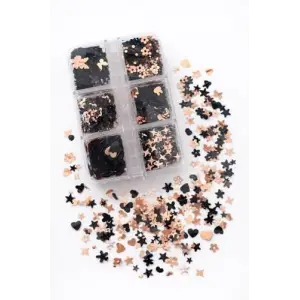 Siyah Gold Tırnak Süsleme Pulları
