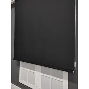 Siyah Mat Polyester Stor Perde, 200x300