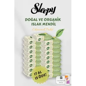 Sleepy Organik Islak Mendil 17 AL 15 Öde Hediyeli