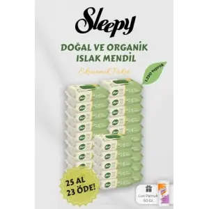 Sleepy Organik Islak Mendil 25 AL 23 Öde Hediyeli