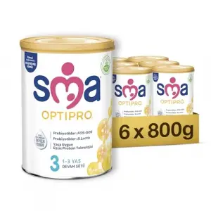 SMA Optipro 3 Devam Sütü (1-3 Yaş, 800 g) x 6