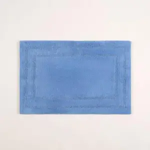Solıd Çift Taraflı Pamuk%100 Pamuk Banyo Paspası 60x90 Cm Mavi
