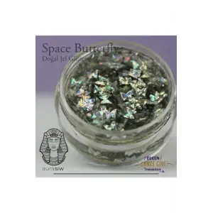Space Butterfly - Jel Formlu Doğal Glitter
