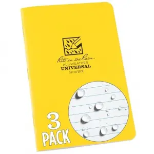 Staple Bound Mini Waterproof Notizblock (3 Stück)