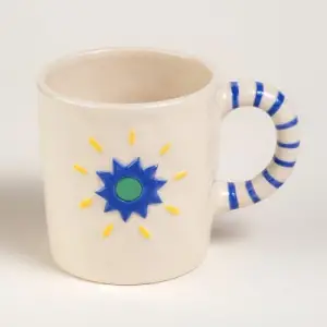 Stoneware Kupa 12.1x8.5x8.9 Cm Mavi