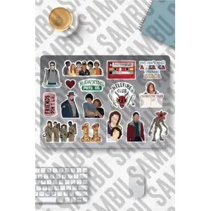 Stranger Things Temalı Sticker Etiket Seti 2 - Laptop Notebook Telefon