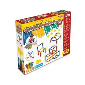Süper Bambu Çubuklar, 200 Parça, Esnek Plastik, +3 Yaş için