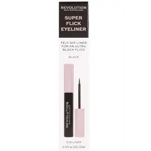 Super Flick Eyeliner, Felt Dip Liner, Siyah, 4.5ml