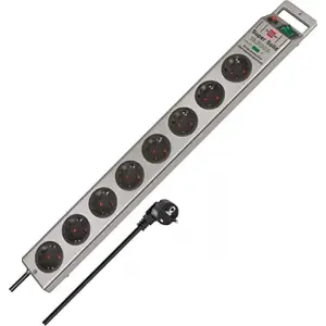 Super-Solid surge protection 13.500 A 8li Priz Gümüş