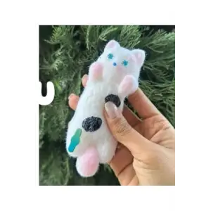 Taba Renkli Kedicik Model Squishy Jel Stres Oyuncağı