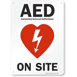 tarafındanAED on Site İşareti | 10 x 14 Plastik