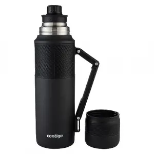 Thermal Bardaklı Çelik Termos 1.2L Siyah