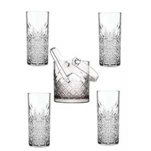 Timeless Rakı Bardağı ve Buz Kovası Seti 6 Parça
