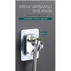 Titak Krom Yapışkanlı Duş Askısı