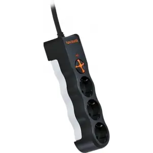 TSK19010 Powersurge 3-Surge Protectıon Plug-1050 Joule- Wıth Cable Siyah