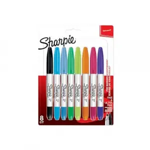 Twin Tip Permanent Markör, 8li Karışık Paket