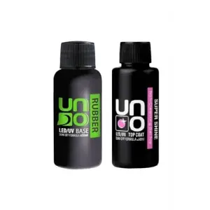 Uno Rubber Base Coat ve Uno Top Coat Şeffaf, 50 ml