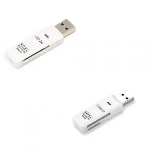 USB 2.0 SD ve Micro SD Kart Okuyucu, 2si 1 Arada Card Reader