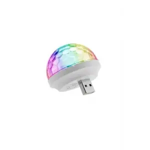 USB Mini Disko Topu 4W Ledli Small Magic Ball Sihirli Disco Topu