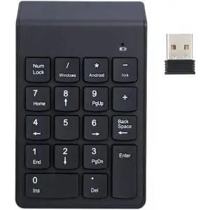 USB Numpad Keypad Kablosuz Numerik Klavye USB Numaratör Tuş Takımı