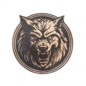 Vahşi Kurt yuvarlak deri arma patch