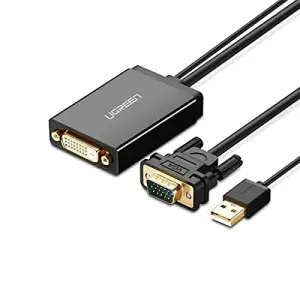 Vga USB to Dvı-D 24+1 Dişi Görüntü Aktarma Kablosu