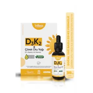 Vitamin D3 K2 + Çörek Otu Yağı 30 ML