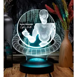 Web Tasarımcı hediyesi, Yazılımcı Hediyesi, Grafiker Hediyesi, Developer Hediyesi, 3D Led Lamba