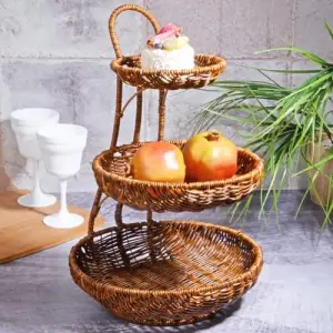 Wicker 3 Katlı Sunumluk
