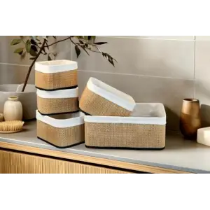Wicker Premium Serisi 5li Set Dikdörtgen Organizer