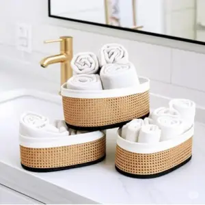 Wicker Premium Serisi Oval 3lü Set Organizer