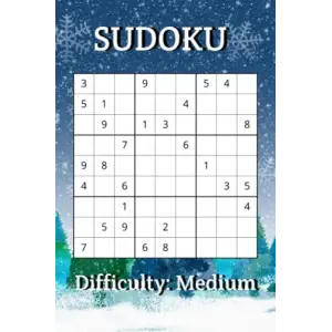 Winter Themed Sudoku Book Medium Difficulty 6x 9