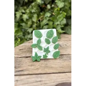 Yaprak Onlu Mum Kalıbı (Silikon)
